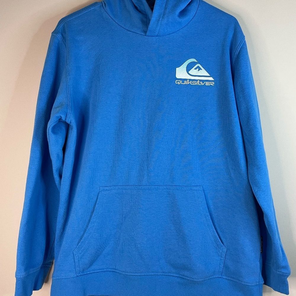 Blue Quiksilver Logo Youth Hoodie -Size XL